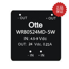 Otte宽电压4.5-9V输入DCDC电源模块转24V隔离稳压 WRB0524MD-5W