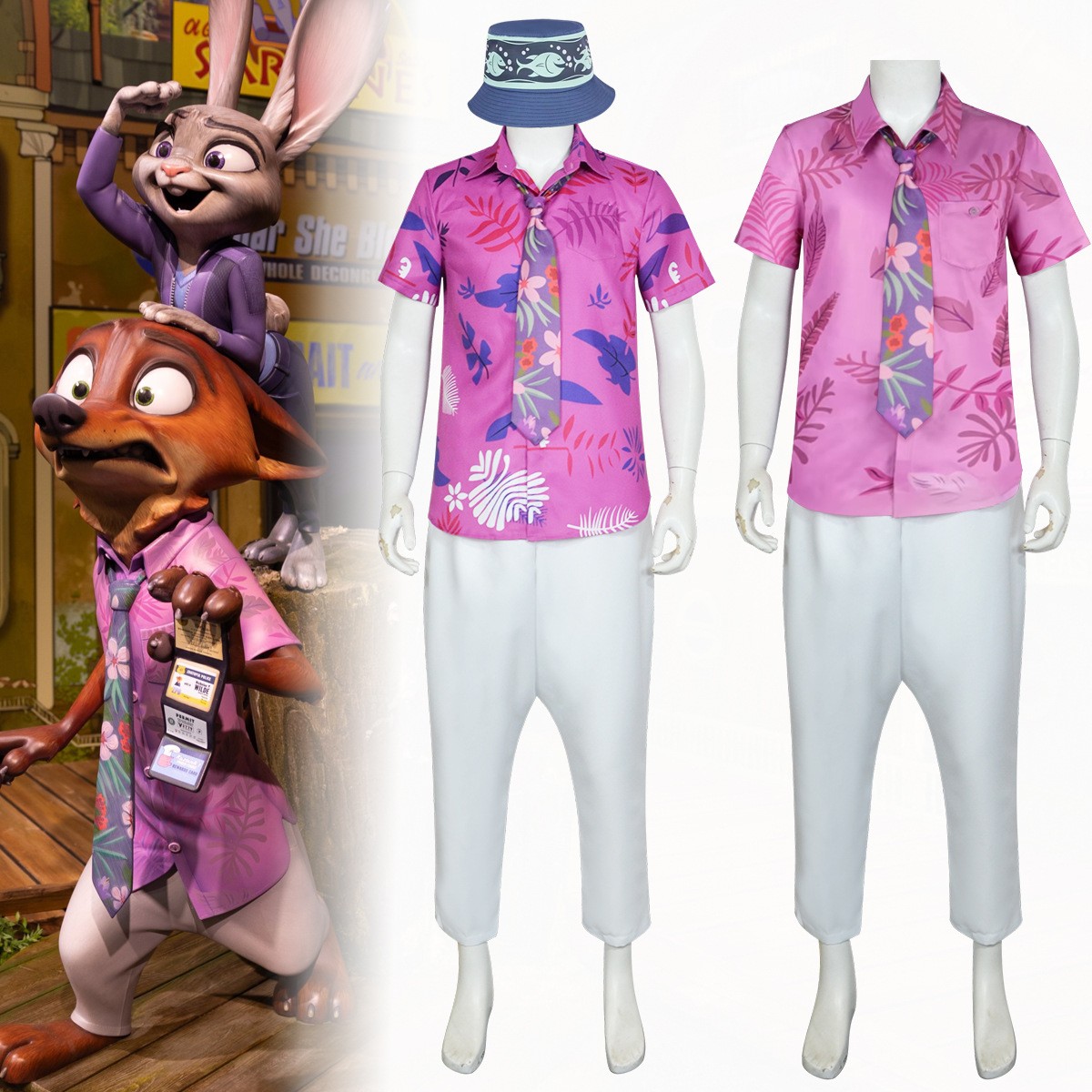 儿童成人狐狸尼克衬衣服装