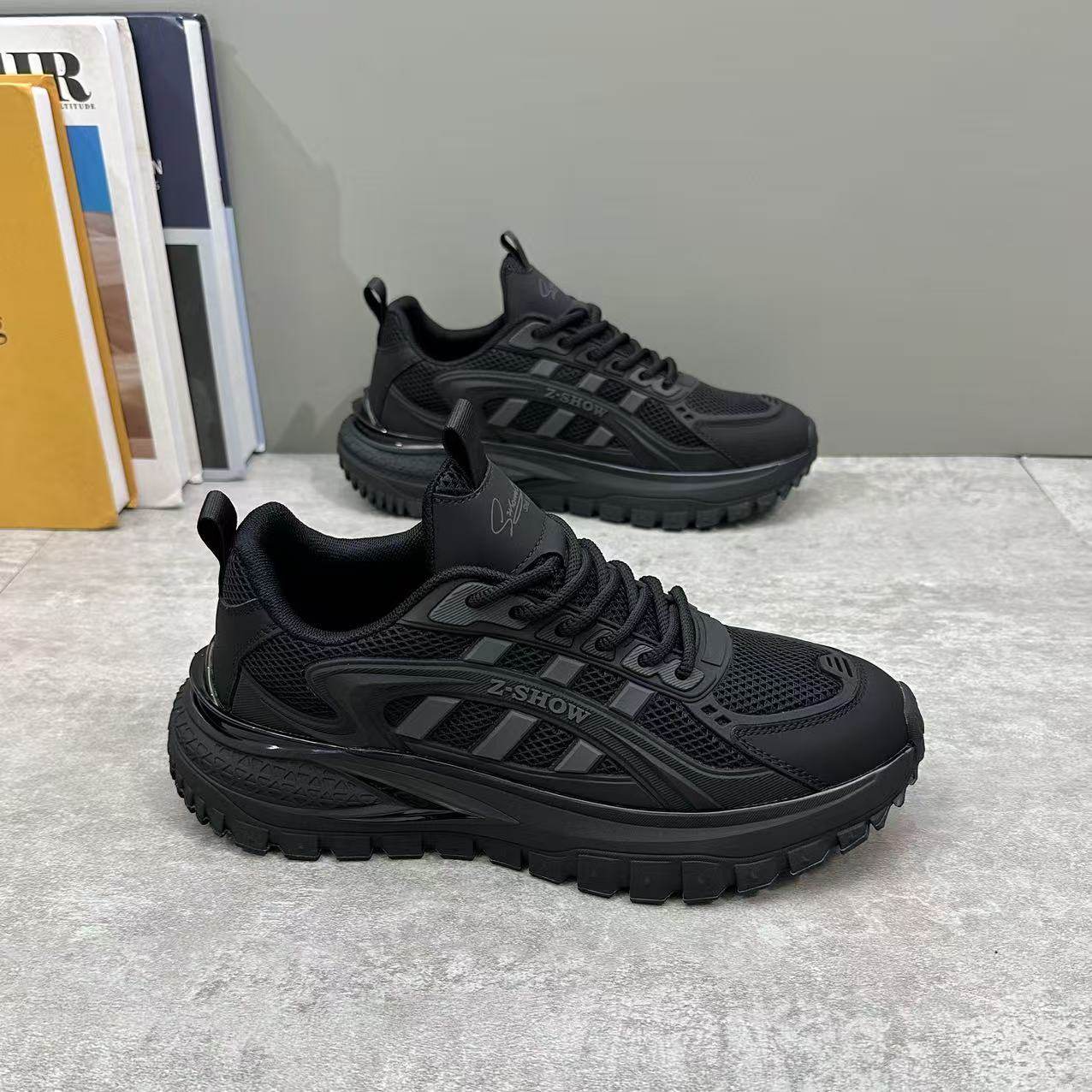 男鞋2026春季新款轻便减震跑步休闲运动鞋网面透气厚底增高老爹鞋,流行男鞋,老爹鞋,淘宝优惠券,粉丝福利购,淘宝优惠卷