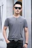 B8858钱塘2020-1夏季男士时尚短袖圆领基础T恤冰丝男装休闲P60，男装T恤，钱塘207-1