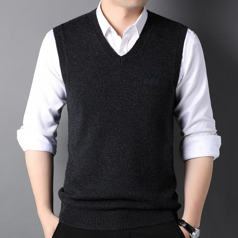 F3255钱塘2020-1秋冬男士羊毛针织背心坎肩套头无袖休闲v领P120，男装背心/马甲，钱塘207-1