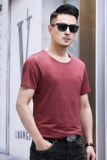 B2597钱塘2020-1夏季男士时尚短袖圆领基础T恤冰丝男装休闲P55，男装T恤，钱塘207-1