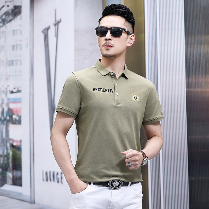 B8190钱塘2020-1夏季男士潮流短袖polo衫T恤翻领男装商务休闲P58图片