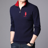 J8891钱塘2020-1常年款POLO衫新款男长袖T恤纯棉多色青春户外P75，男装T恤，钱塘207-1