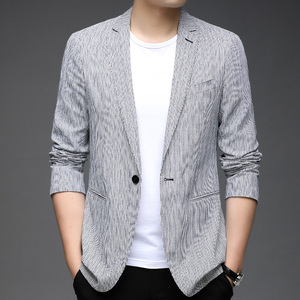 F3302钱塘2020-1秋季男士亚麻薄款休闲西服小西装上衣外套P155图片
