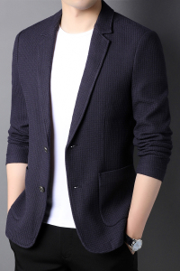 J873钱塘2020-1秋冬毛料男士西服休闲外套修身西装商务上衣P185