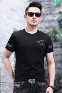 B7774钱塘2020-1夏季男士时尚短袖圆领基础T恤冰丝男装休闲P55图片