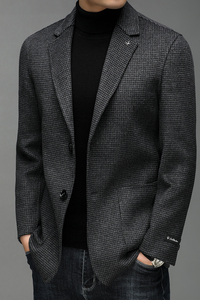 J692钱塘2020-1冬季毛呢西装男士冬季羊毛外套西服休闲商务P310图片