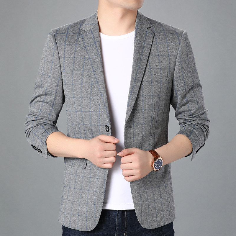 J8075钱塘2020-1春季主推男士高端欧货品质西装商务便西单西P155图片
