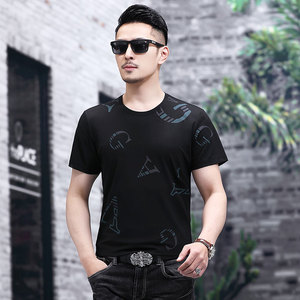 B9530钱塘2020-1夏季男士时尚短袖圆领基础T恤冰丝男装休闲P52图片