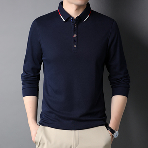 J812錢塘2020-1秋冬男士長袖刺繡T恤精品高端蜜蜂翻領(lǐng)品牌休閑P67圖片