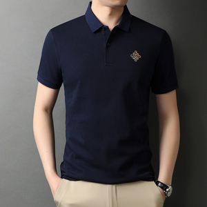 B2215钱塘2020-1夏季男士纯棉短袖polo衫T恤翻领男装商务休闲P57图片