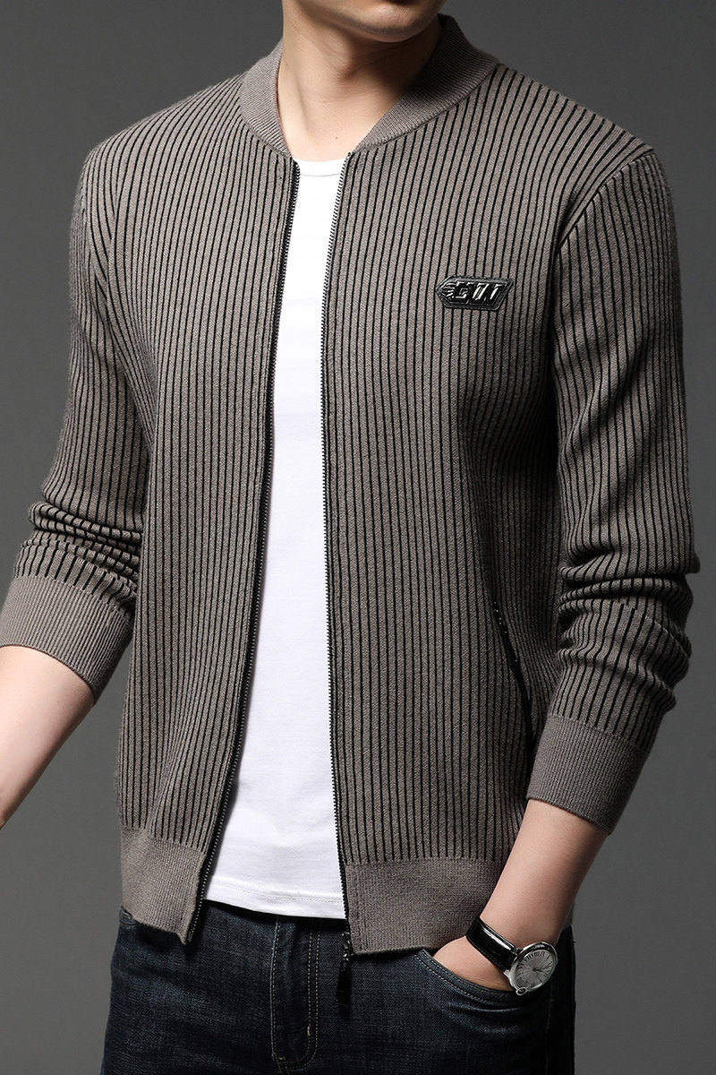 J131钱塘2020-1春夏男士休闲针织衫长袖外套开衫羊毛衫P105,男装针织衫/毛衣,钱塘207-1