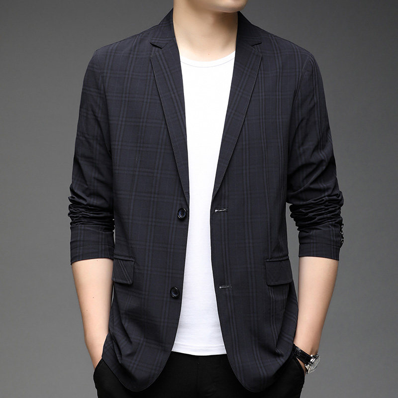 F3308钱塘2020-1秋季男士薄款休闲西服小西装上衣外套P160图片