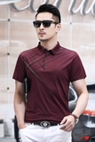 B7385钱塘2021-1夏季男士冰丝短袖polo衫T恤翻领男装商务休闲，男装T恤，钱塘207-1