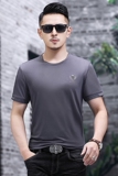 B6917钱塘2020-1夏季男士时尚短袖圆领基础T恤冰丝男装休闲P57，男装T恤，钱塘207-1