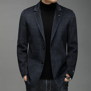 J690钱塘2020-1冬季毛呢西装男士冬季羊毛外套西服休闲商务P310图片
