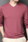 J6511钱塘2020-1常年款主推男士高端休闲V领T恤主推P62，男装T恤，钱塘207-1