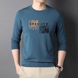 B7632钱塘2020-1秋冬男士毛衣打底衫长袖秋季薄款休闲圆领P100，男装针织衫/毛衣，钱塘207-1