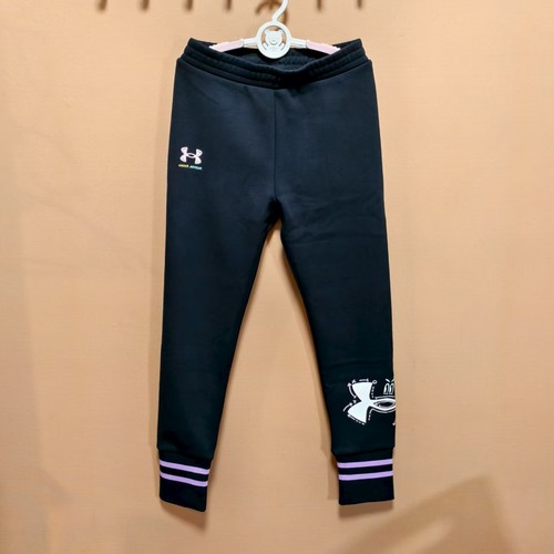 安德玛女童秋冬加绒运动裤