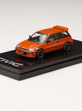 1/64HOBBY JAPAN 本田 思域Si (AT) 1984 定制版 橙色 金屬 車