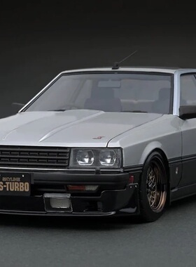 1/18 日產 Skyline 2000 RS-Turbo (R30) 銀/黑色 樹脂模型車擺件