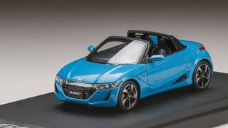 1/43 本田 Honda S660αPremium 珍珠海藍 樹脂開薘汽車模型擺件