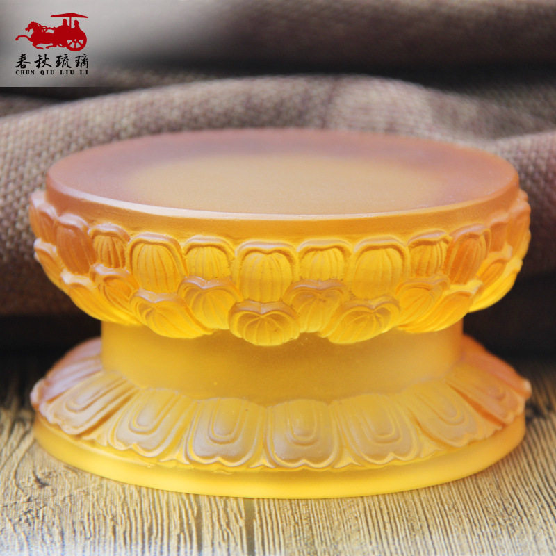 佛像底座供佛供台摆件椭圆形须弥座观音药师琉璃加高双层莲花座