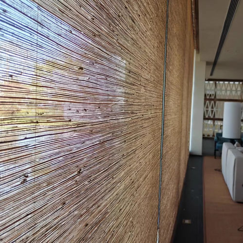 竹结高端麻草帘纯手工苎麻亚麻罗马帘卷帘茶室民宿禅意半遮升降帘