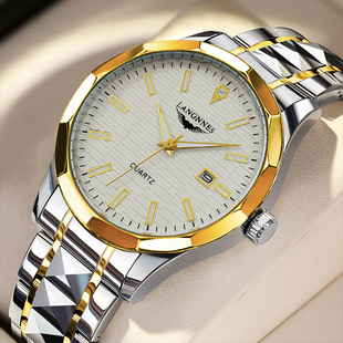 清仓福利正品冲浪琴师男士款手表钢带防水夜光商务石英表防水男表