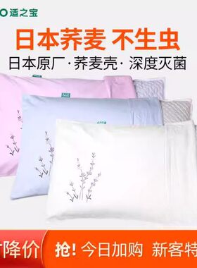 荞麦枕头护颈椎全荞麦壳低成人家用学生儿童纯荞麦皮枕芯一对结婚