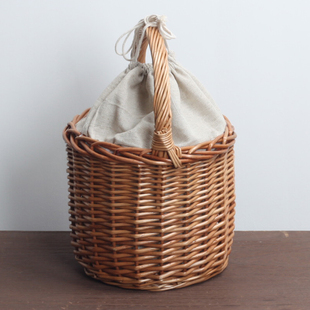 非藤编藤条竹编草编  柳编手提篮花篮礼品篮收纳筐零食筐编织提包