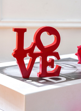 情人节装饰摆件创意家居派对装饰DIY英文字母LOVE摆件道具工艺品