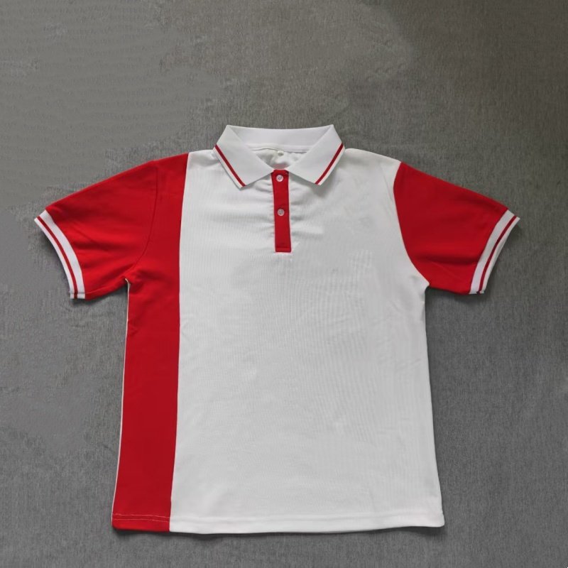 定做夏季男女校服同款运动短袖T恤衫白色拼接大红色翻领POLO衫T恤,女装/女士精品,T恤,淘宝优惠券,粉丝福利购,淘宝优惠卷