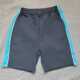 藏蓝色拼接浅蓝色白细条子运动短裤 定做夏季 运动短裤 同款 男女校裤
