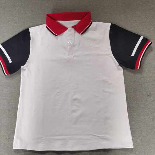 男女同款藏蓝拼接夏季短袖T恤