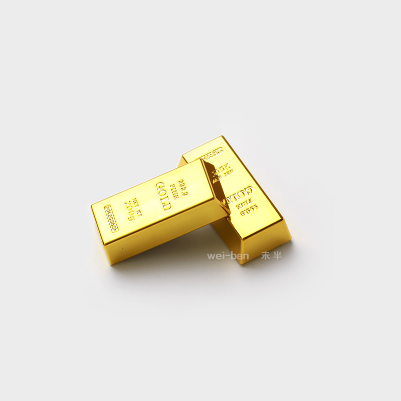 未半 仿真金条金砖冰箱贴 创意3D立体磁贴个性留言贴磁铁家居装饰