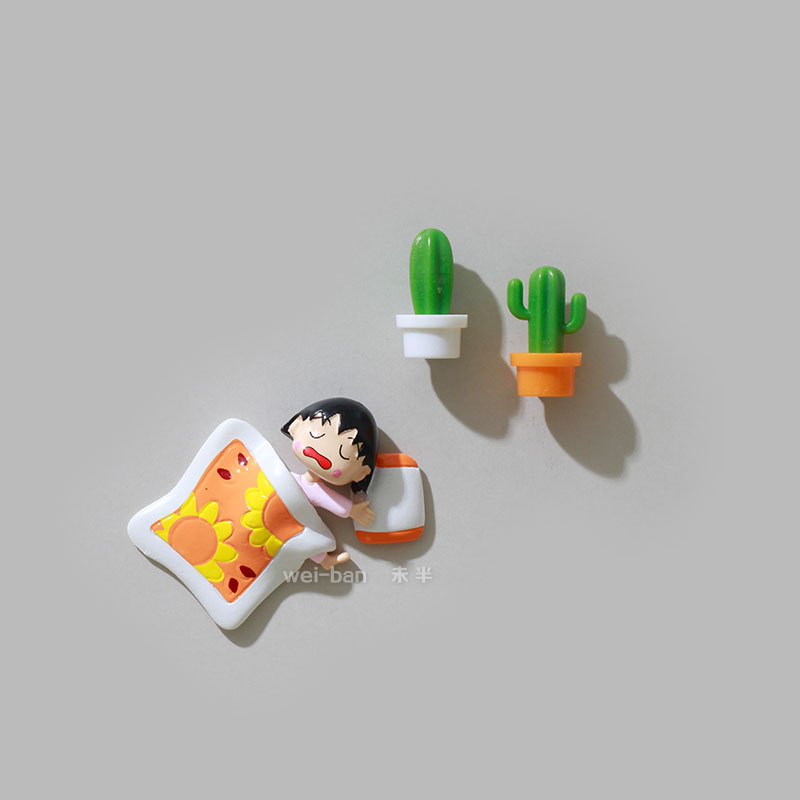 사용하지 않은 미니 선인장 즙이 많은 냉장고 자석 창의적인 전체 3차원 3D 일본 및 한국 맞춤형 자석 장식