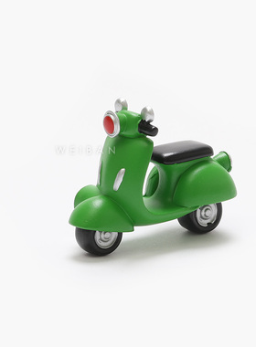 绿色摩托车3D全立体冰箱贴磁贴 2024新款磁性贴装饰可爱创意个性