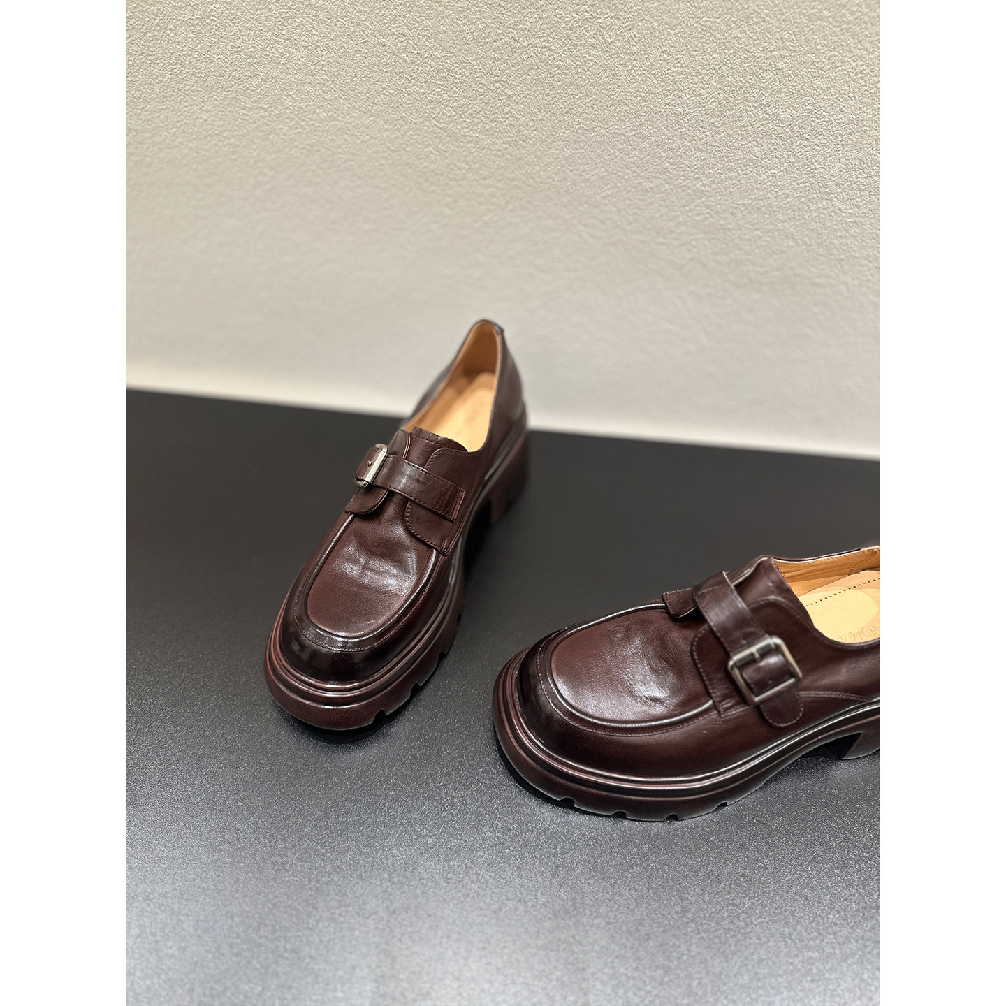 TMEIXI2026新款复古厚底乐福JK鞋女真皮小皮鞋深口单鞋,女鞋,乐福鞋（豆豆鞋）,淘宝优惠券,粉丝福利购,淘宝优惠卷