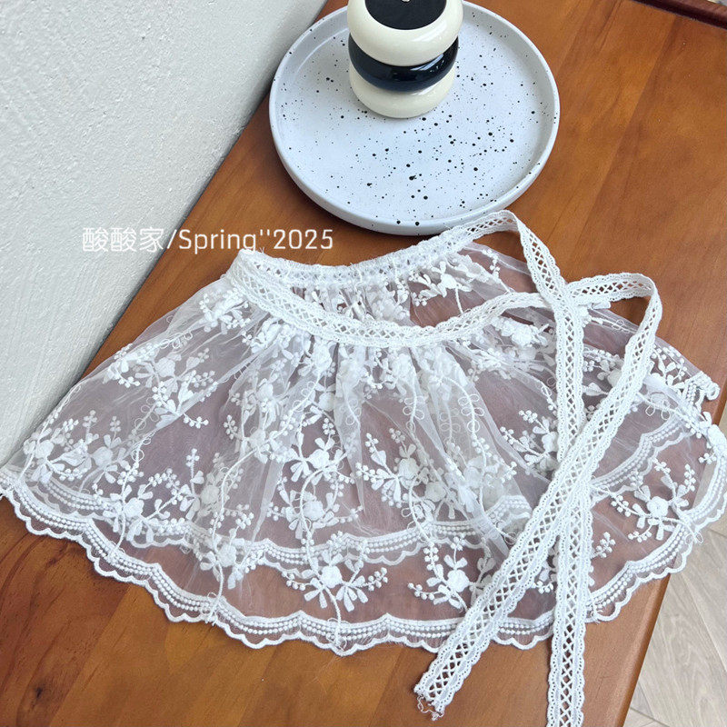 女童屁帘围裙花边裙搭配神器图片