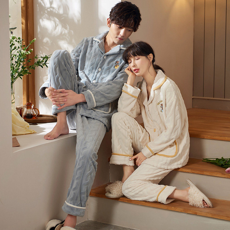 马克公主情侣睡衣冬季珊瑚绒女可爱卡通加厚法兰绒可外穿家居服男,女士内衣/男士内衣/家居服,睡衣/家居服套装,淘宝优惠券,粉丝福利购,淘宝优惠卷