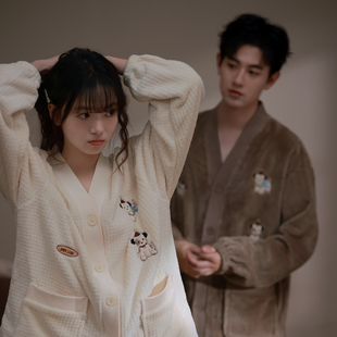 马克公主情侣睡衣女款冬季珊瑚绒加厚可爱卡通男生保暖家居服秋冬