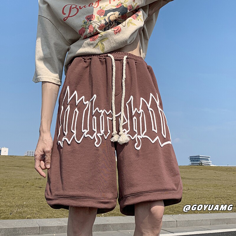 美式潮流运动裤2024夏学生韩版宽松百搭篮球五分裤102B-K8426P30,男装牛仔裤,星座102B