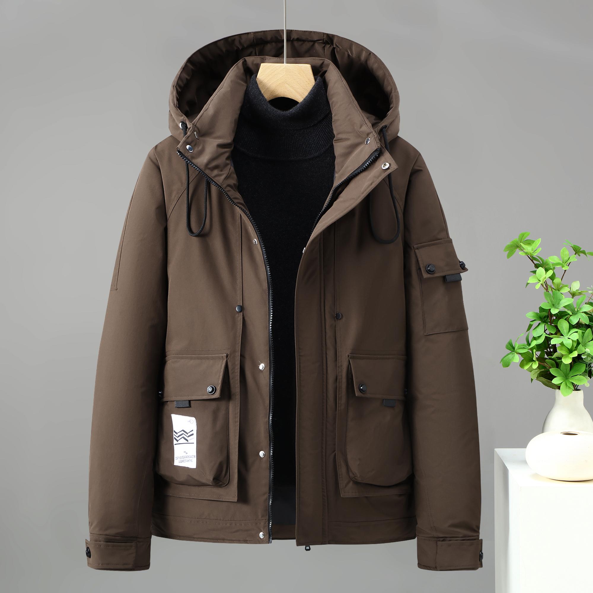 冬羽绒服男连帽加厚工装户外潮外套情侣羽绒衣外套102B-Y4956P195图片