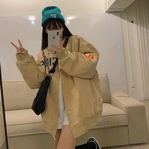 秋2025韩版刺绣棒球服字母运动复古外套学院风夹克102B-JK832P68