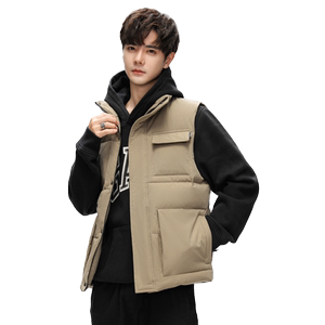 冬款羽绒服男连帽加厚外套无袖羽绒衣马甲背心百搭102B-Y3326P145图片