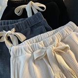 灯芯绒裤子秋冬高腰垂感阔腿休闲裤男女102B-K195加绒P55常规F45，男装卫衣，星座102B