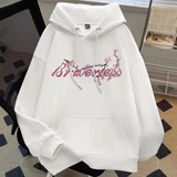 秋25潮牌樱花印花连帽卫衣风情侣外套102B-W2858P50加绒60，女装短外套，星座102B