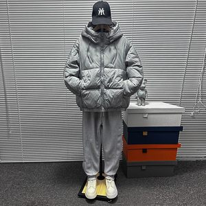 男士冬季青少年潮牌帅气连帽宽松加厚羽绒服外套102B-Y8911P178图片